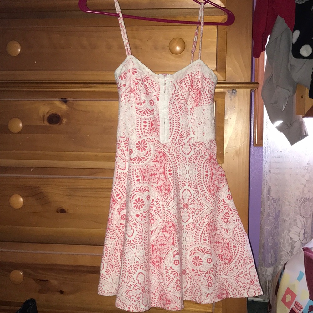 Pink & White Boho Dress